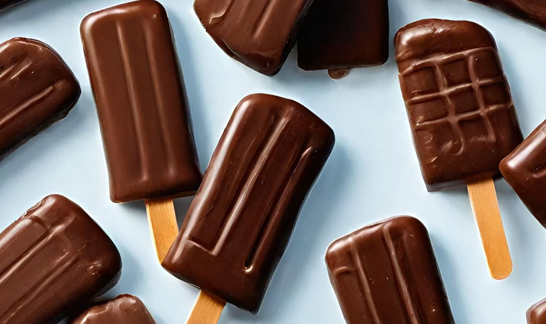 Cacao ice lollies